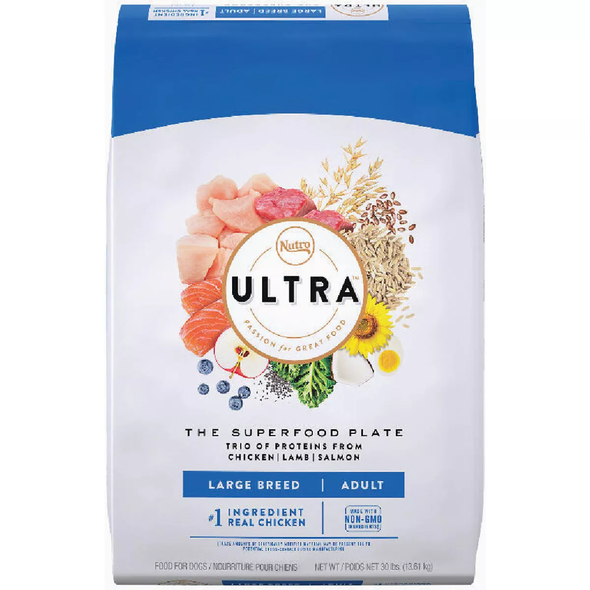 Nutro Ultra 30 Lb. The Superfood Plate - Chicken, Lamb, Salmon Large Breed Adult Dry Dog Food