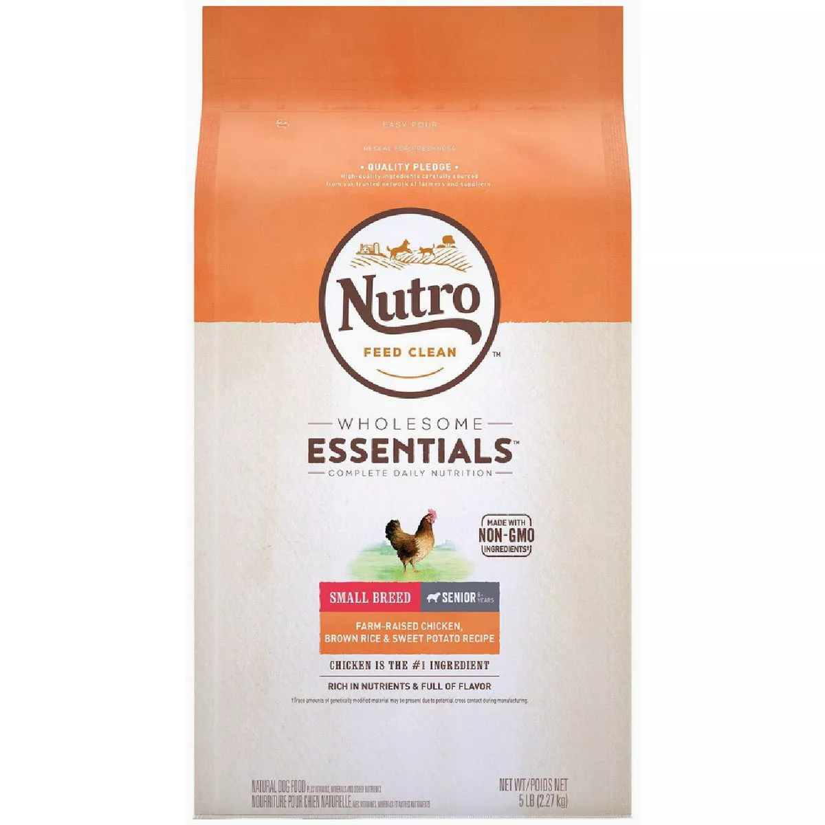 Nutro Wholesome Essentials 5 Lb. Chicken, Brown Rice, & Sweet Potato Small Breed Senior Dry Dog Food - photo 2