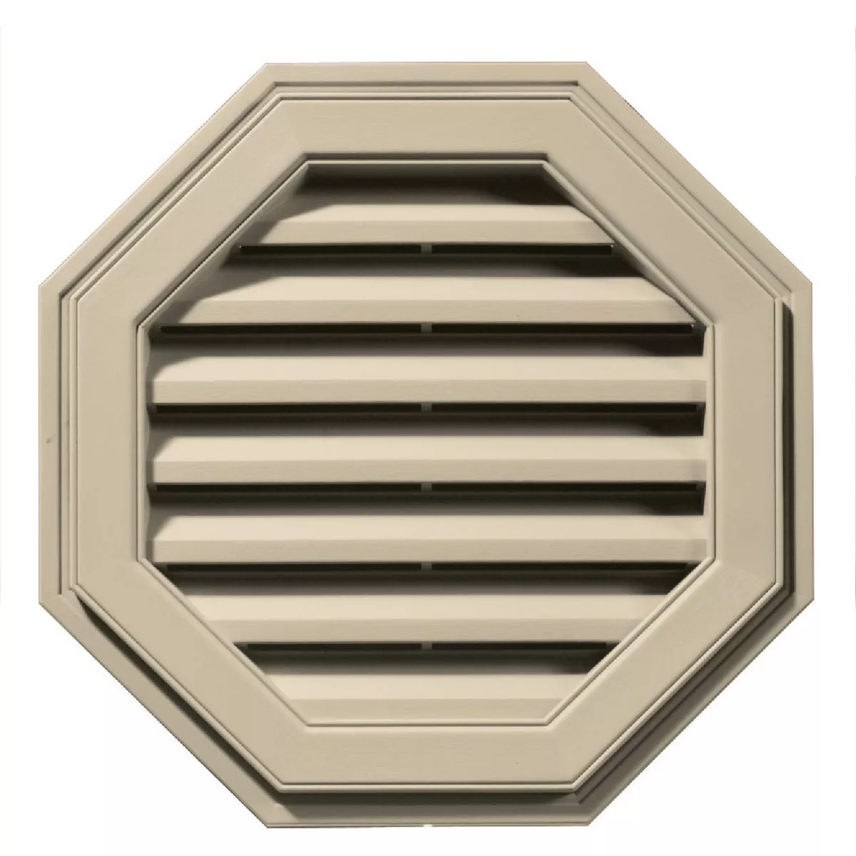 Builders Edge 22 in. Octagon Gable Attic Vent, Almond
