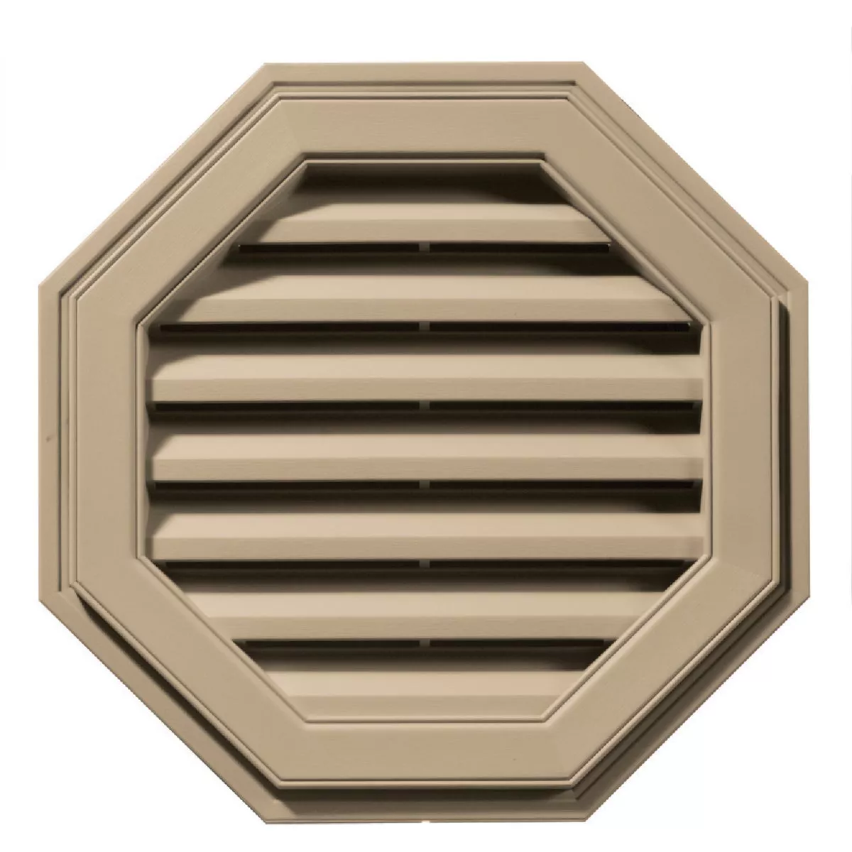 Builders Edge 22 in. Octagon Gable Attic Vent, Tan