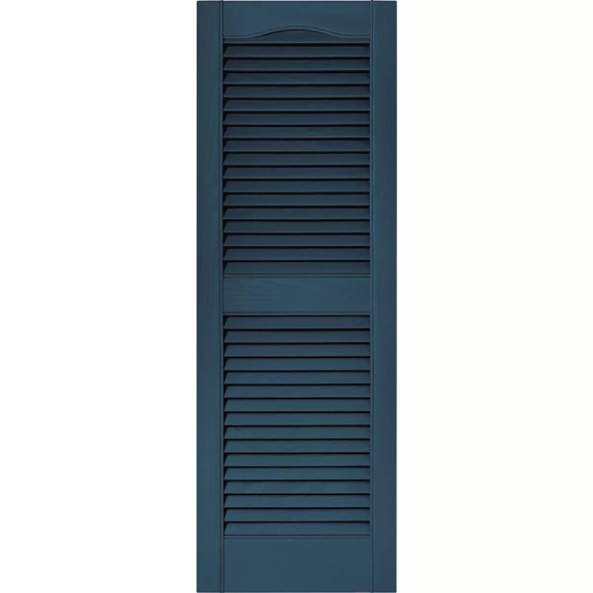Builders Edge 14.5 In. x 64 In. Classic Blue Louvered Shutter, (2-Pack)