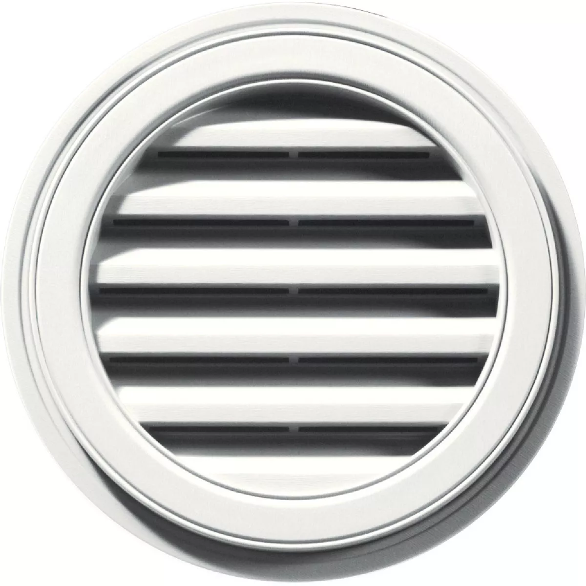 Builders Edge 22 in. Round Gable Attic Vent, White-