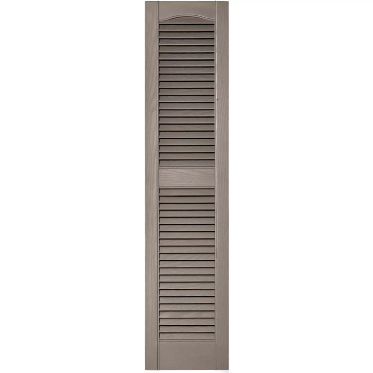 Builders Edge 14.5 In. x 55 In. Clay Louvered Shutter, (2-Pack)
