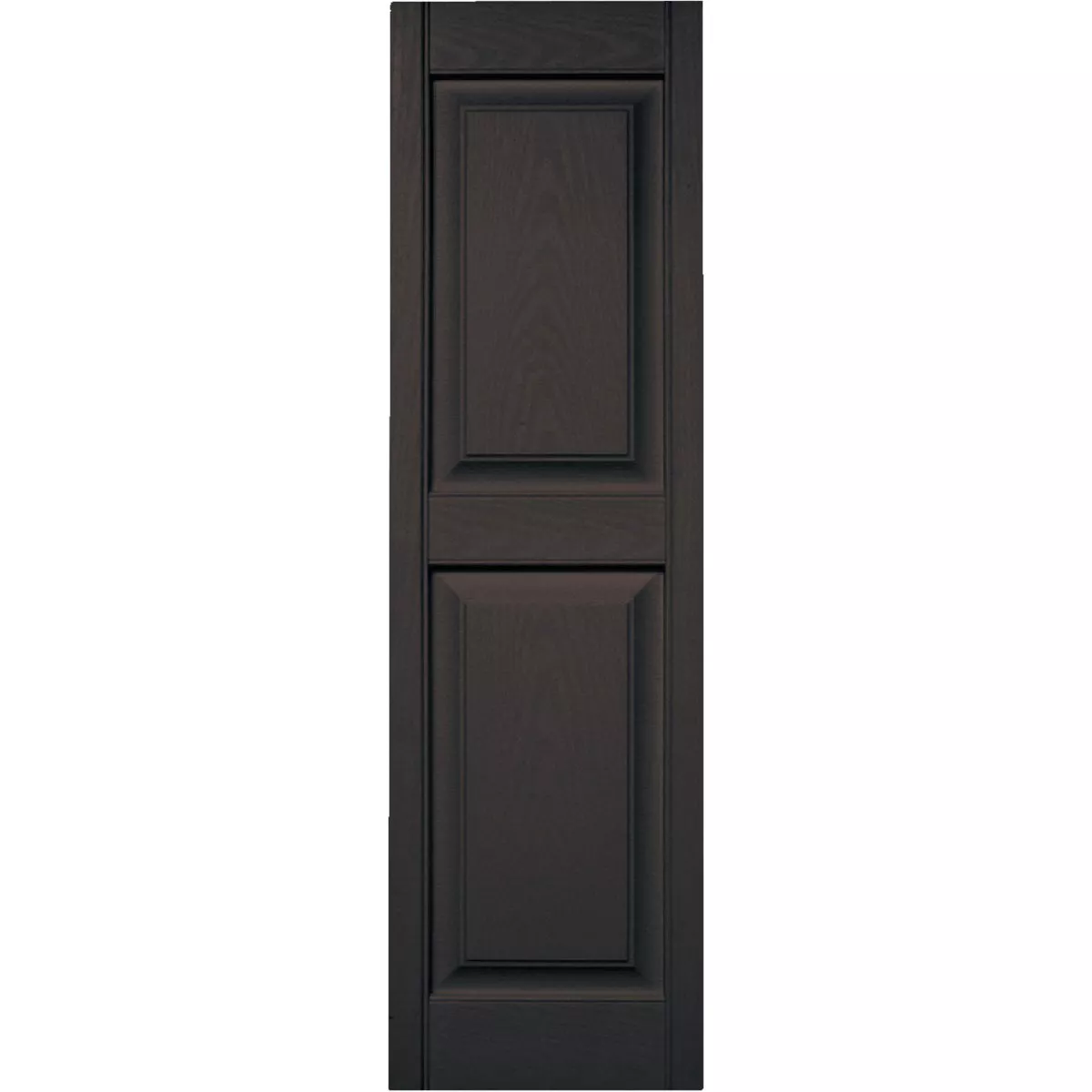 Builders Edge 14.5 in. x 36 in. Musket Brown Panel Shutter, (2-Pack)