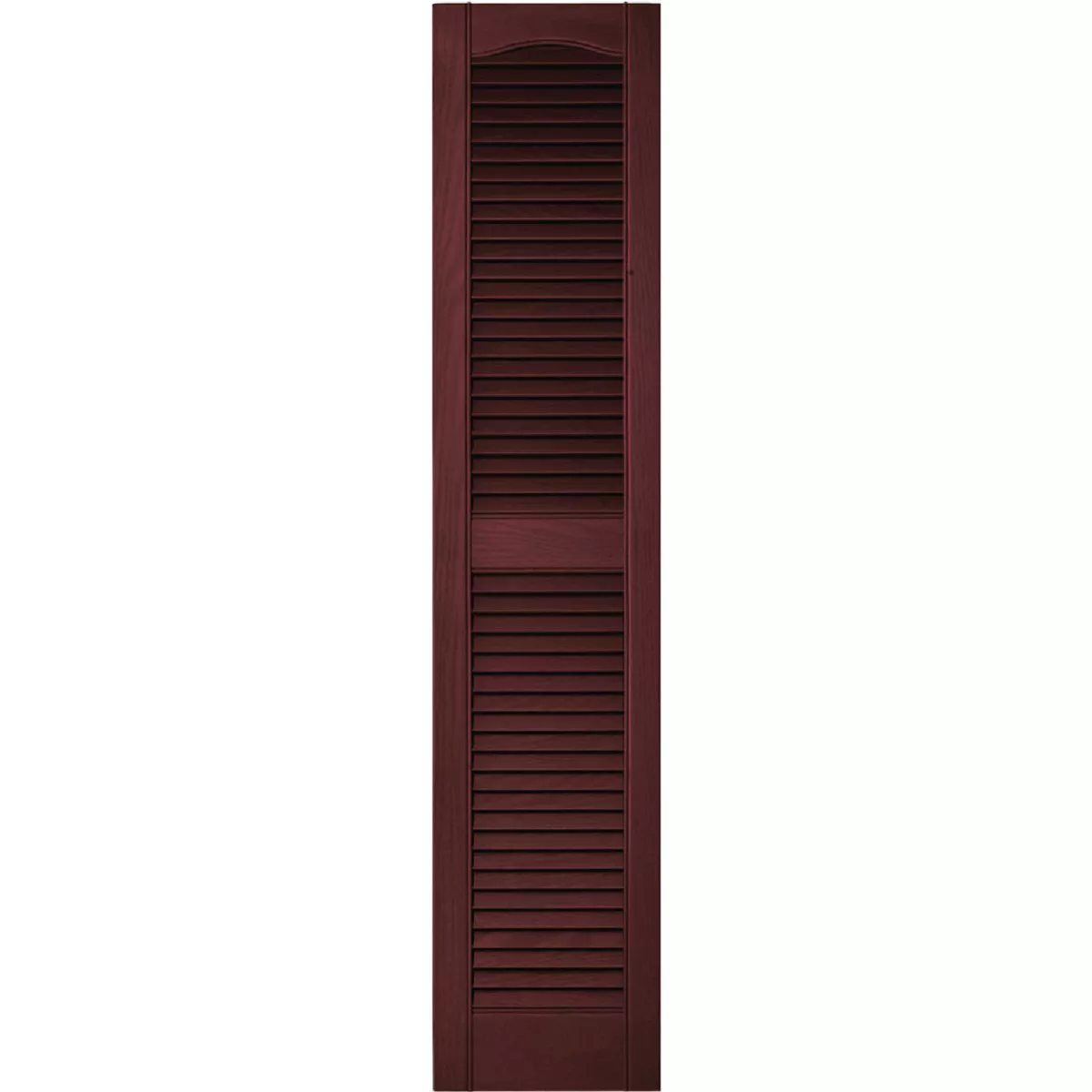 Builders Edge 14.5 In. x 72 In. Wineberry Louvered Shutter, (2-Pack)