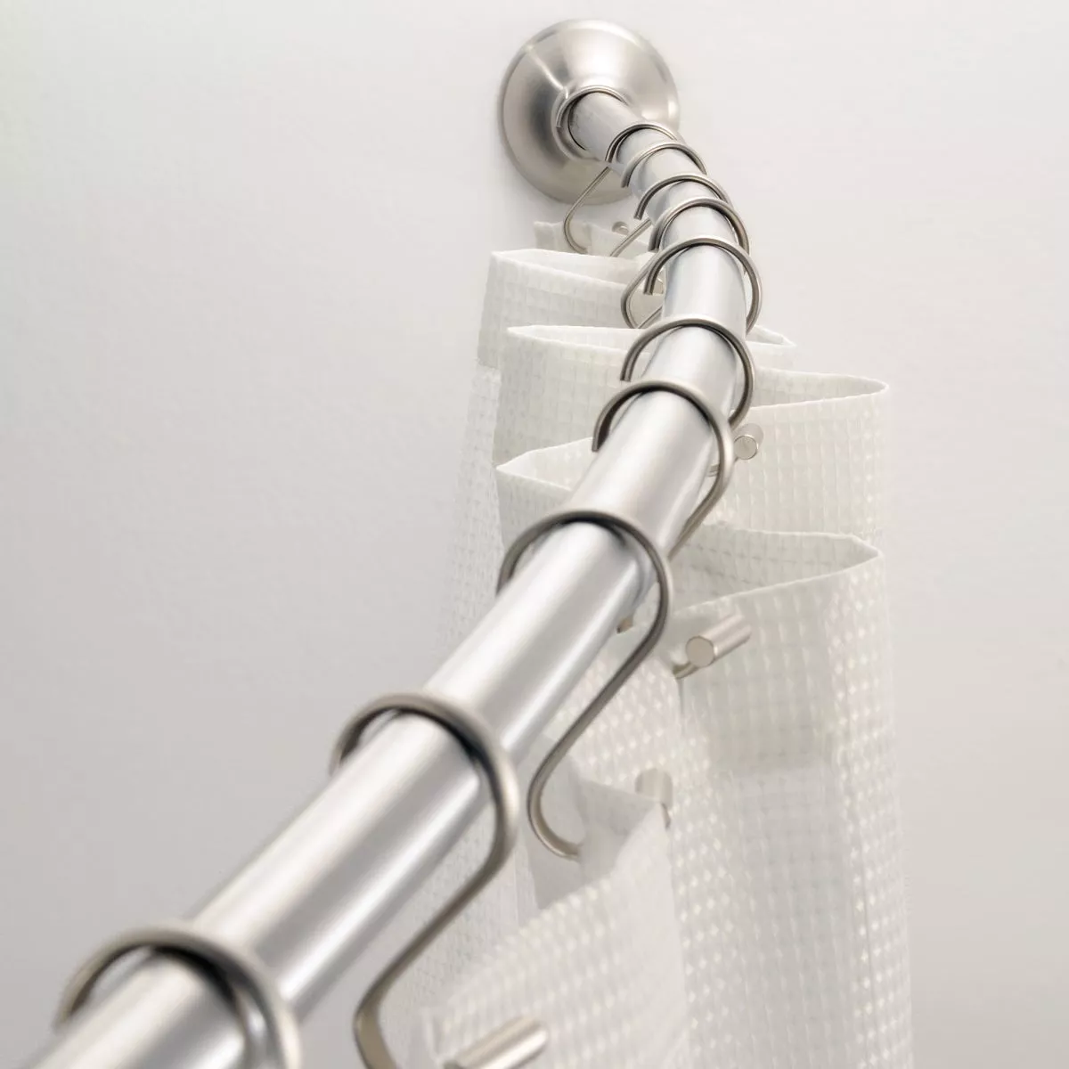 iDesign 41 In. To 72 In. Curved Shower Curtain Rod