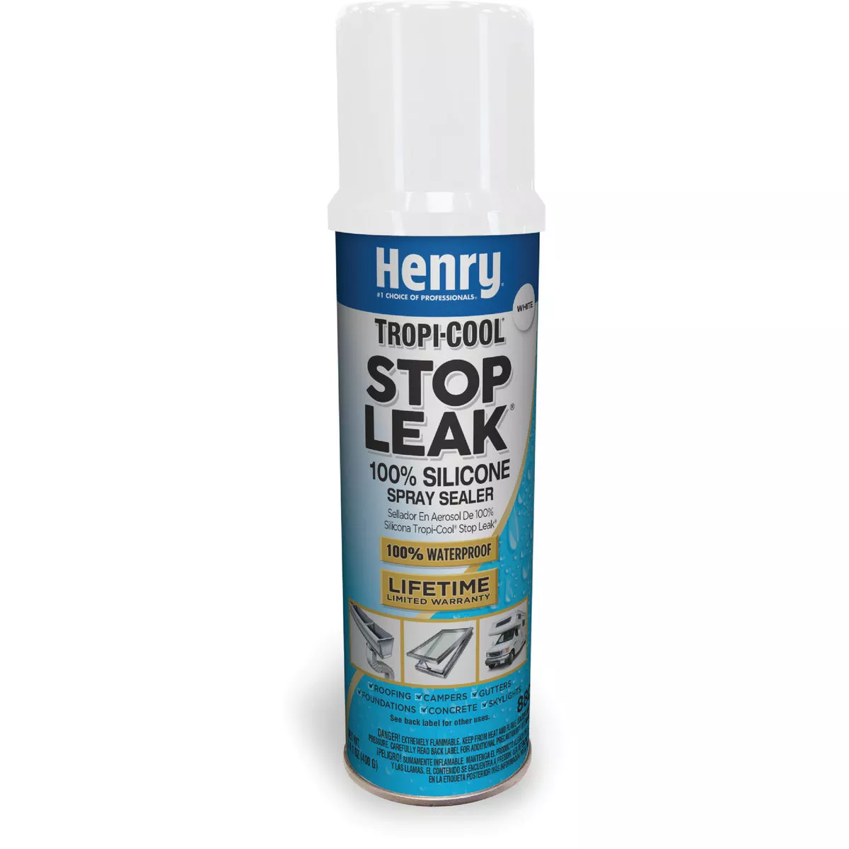 Henry 880B Stop Leak 14.1 Oz. Clear Tropi-Cool Silicone Spray Sealer