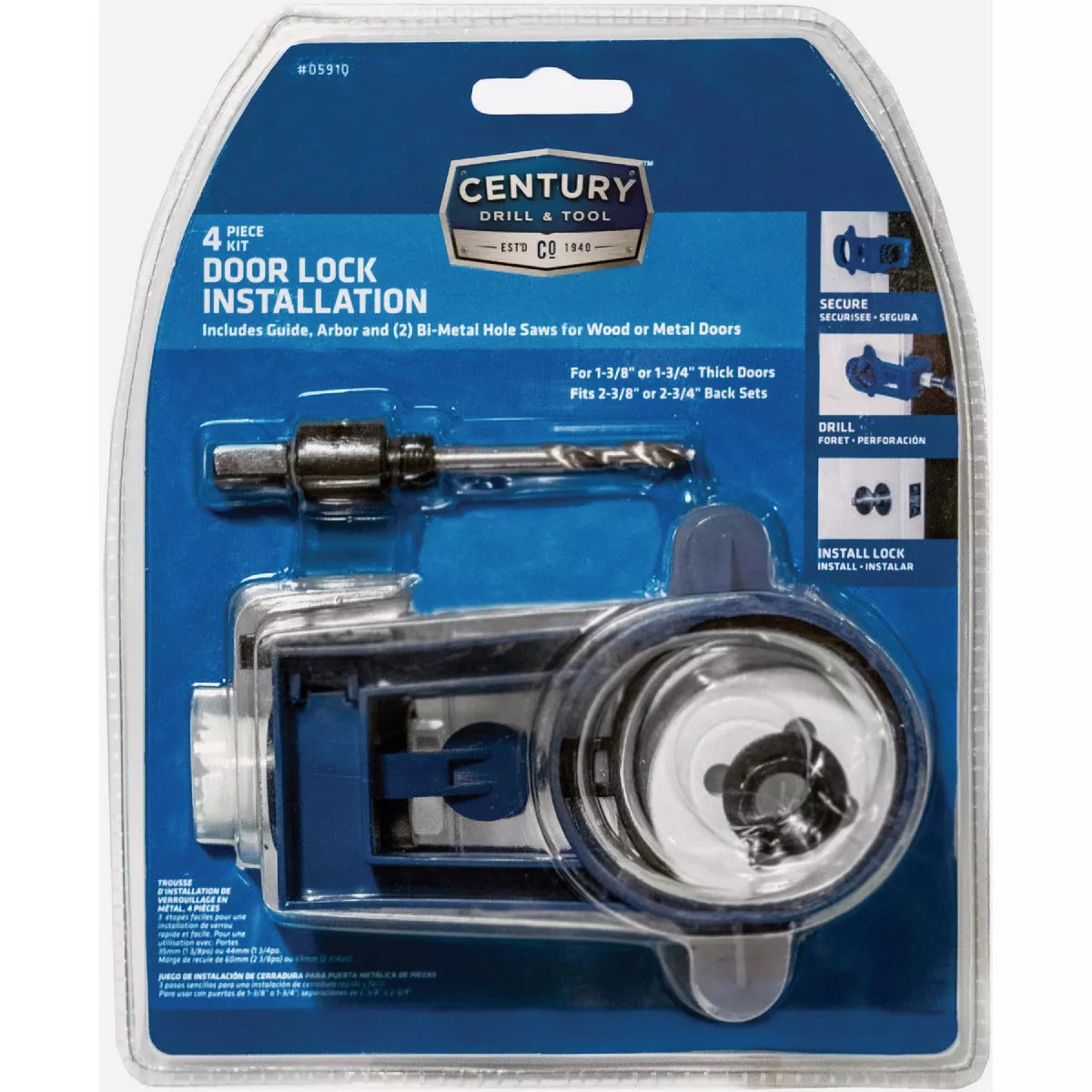 Century Drill & Tool Metal Door Lock Set (4-Piece)