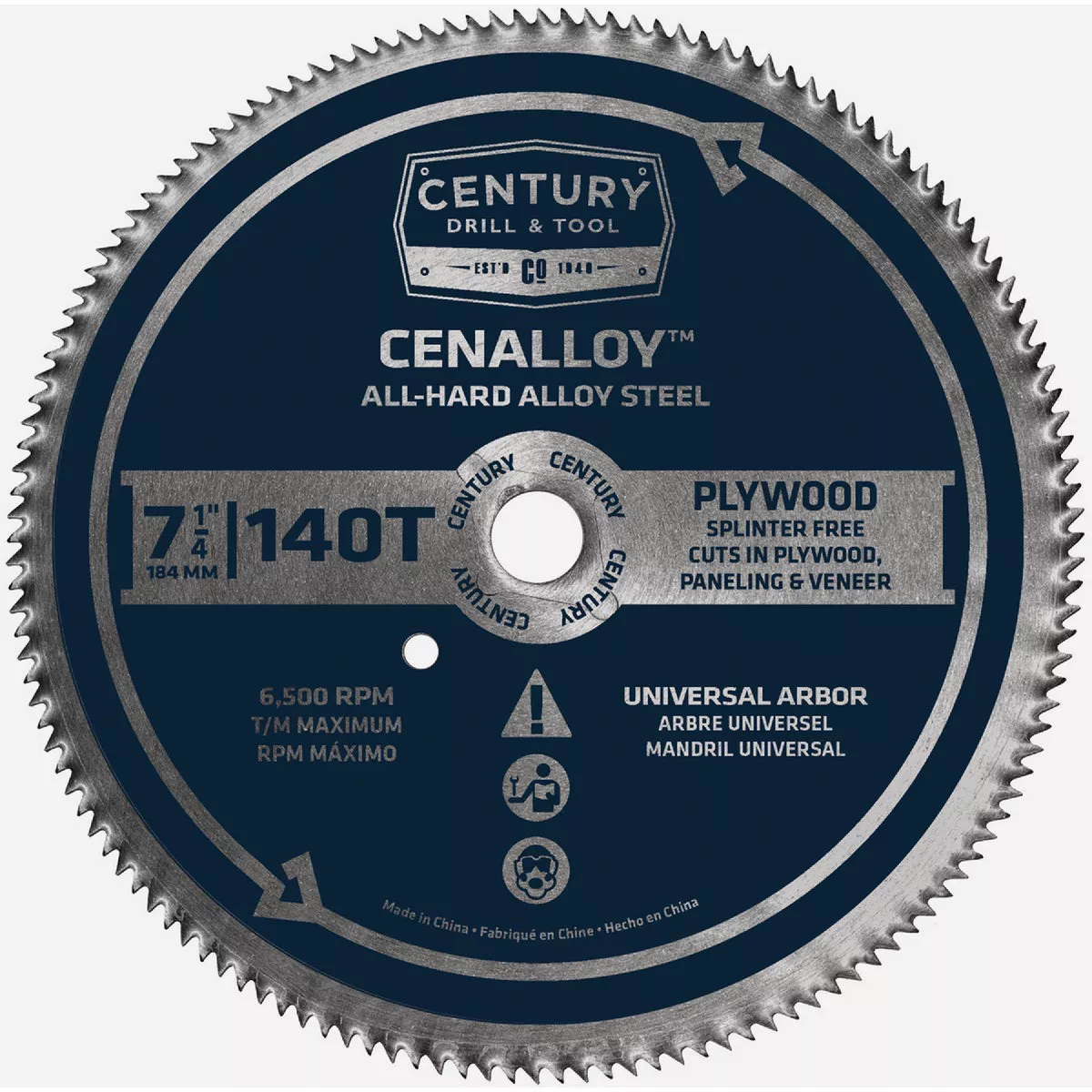 Century Drill & Tool Cenalloy 7-1/4 In. 140T Plywood Circular Saw Blade (2-Pack)