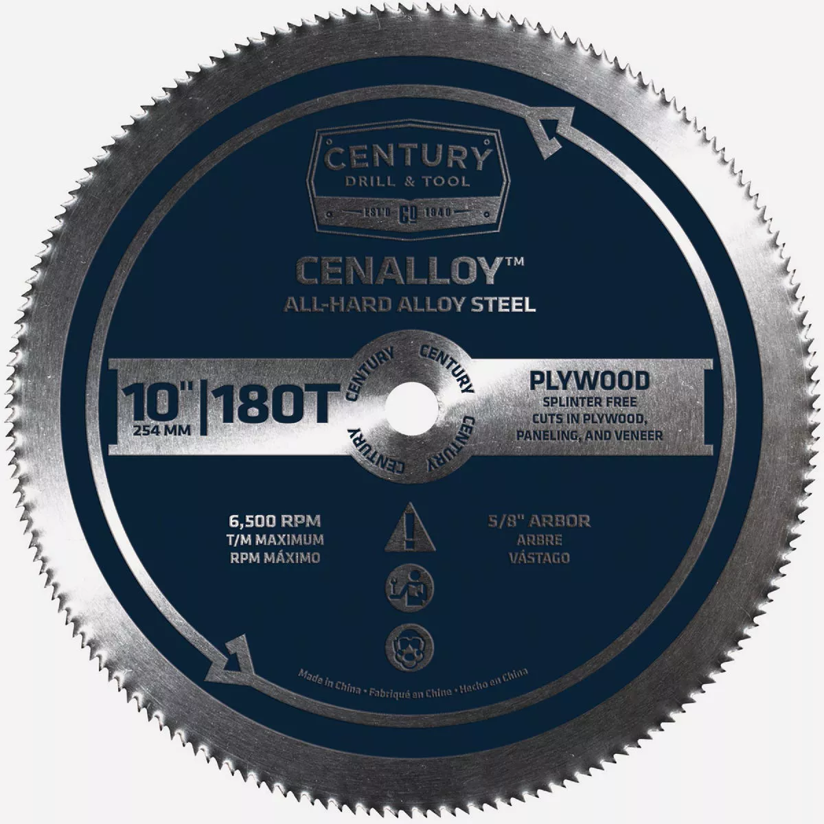 Century Drill & Tool Cenalloy 10 In. 180T Plywood Circular Saw Blade (2-Pack)