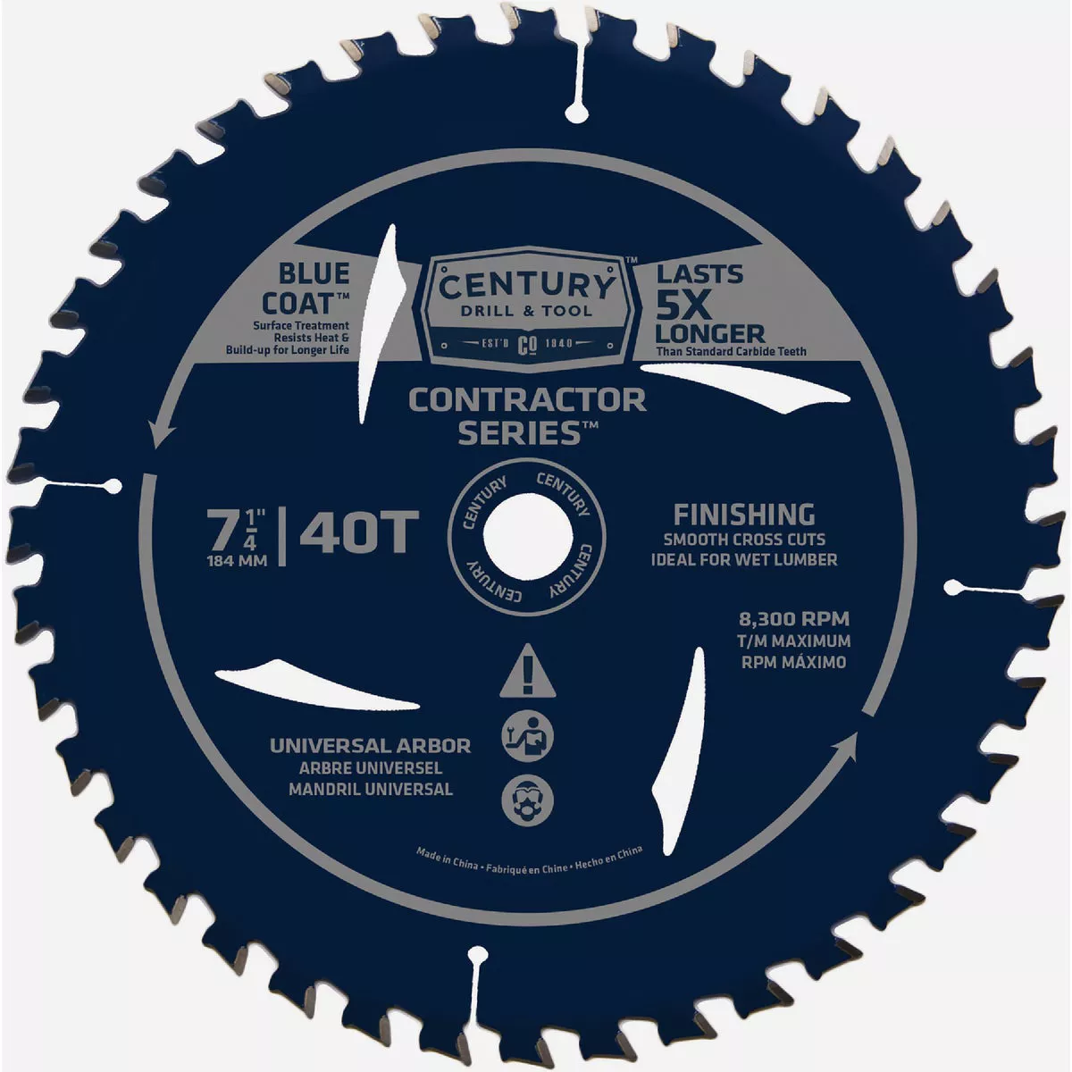 Century Drill & Tool Contractor Series 7-1/4 In. 40T Finishing Circular Saw Blade