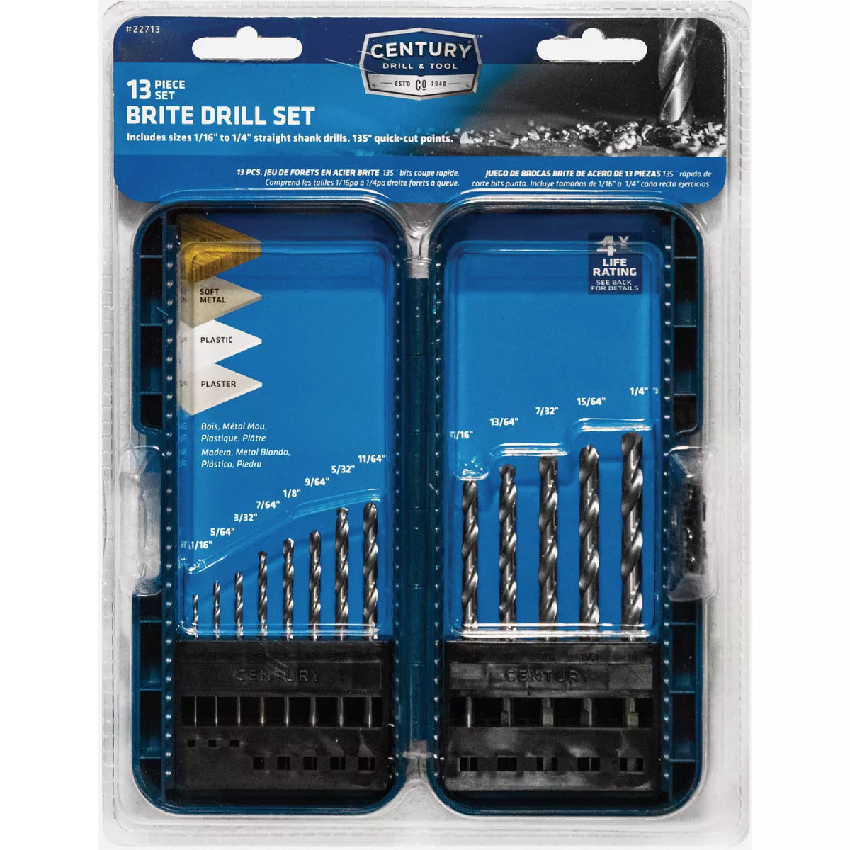 Century Drill & Tool Brite Drill Bit Set (13-Piece)