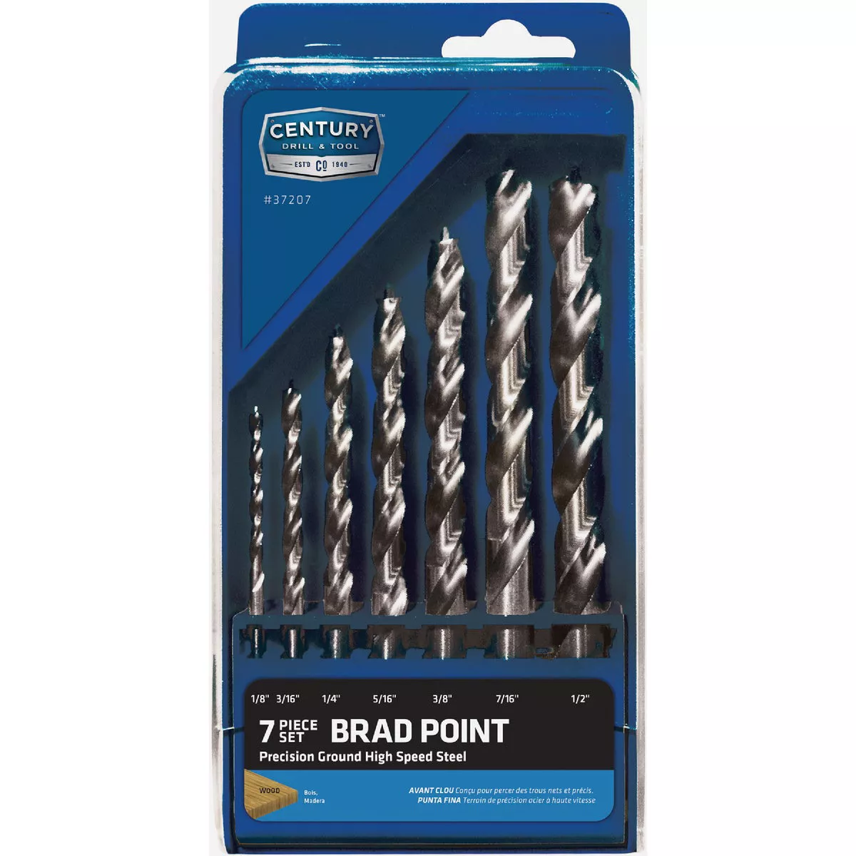 Century Drill & Tool Brad Point Drill Bit Set (7-Piece)
