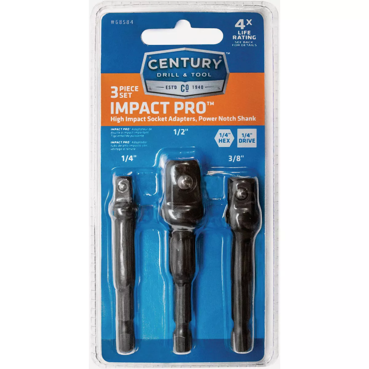 Century Drill & Tool Impact Socket Adapter Set (3-Piece)