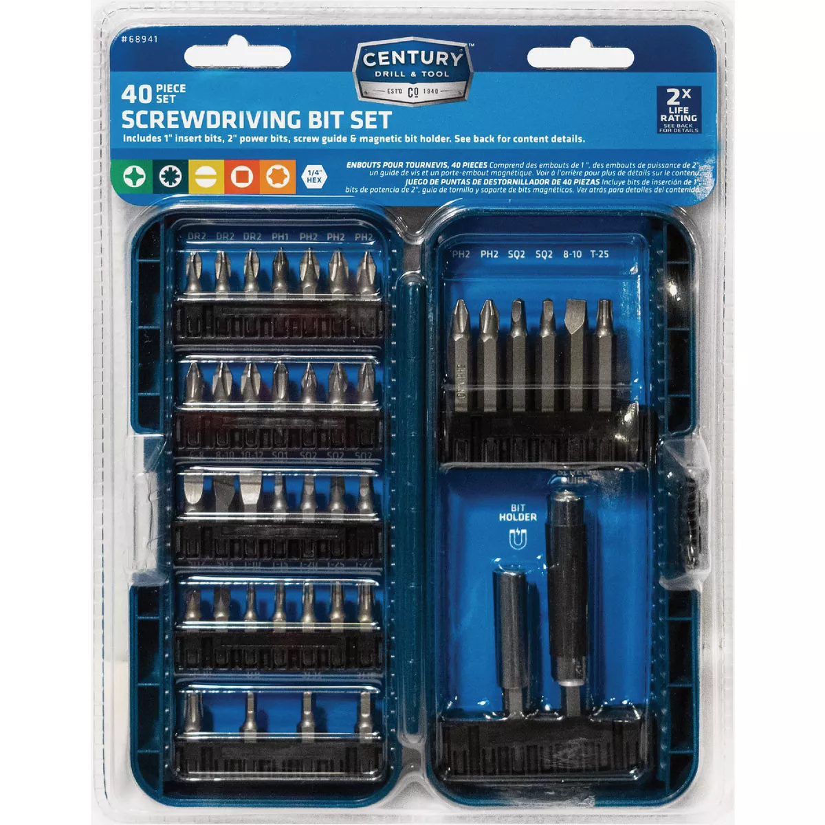 Century Drill & Tool Screwdriver Bit Set (40-Piece)