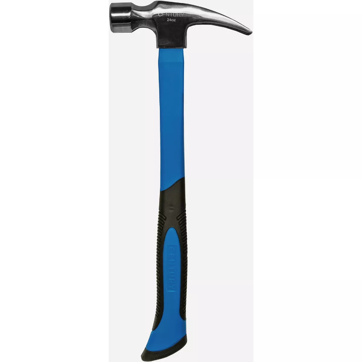 Century Drill & Tool 24 Oz. Straight Claw Hammer with Fiberglass Handle