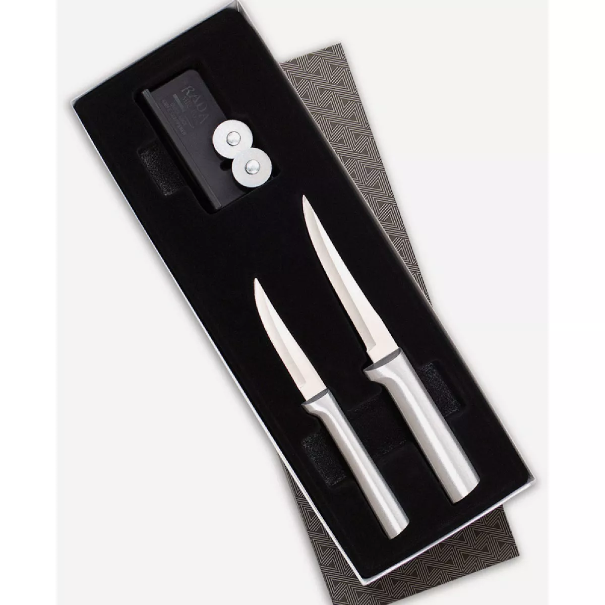 Rada Cutlery Silver Paring Plus Sharpener Gift Set