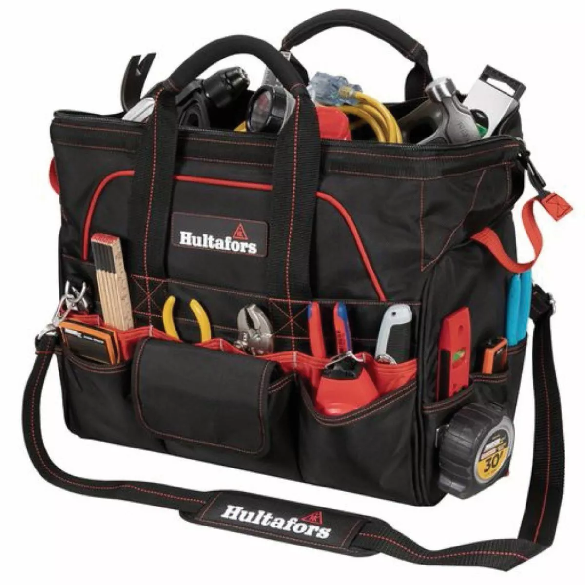 Hultafors 42-Pocket 18 In. Pro Contractor's Closed-Top Tool Bag