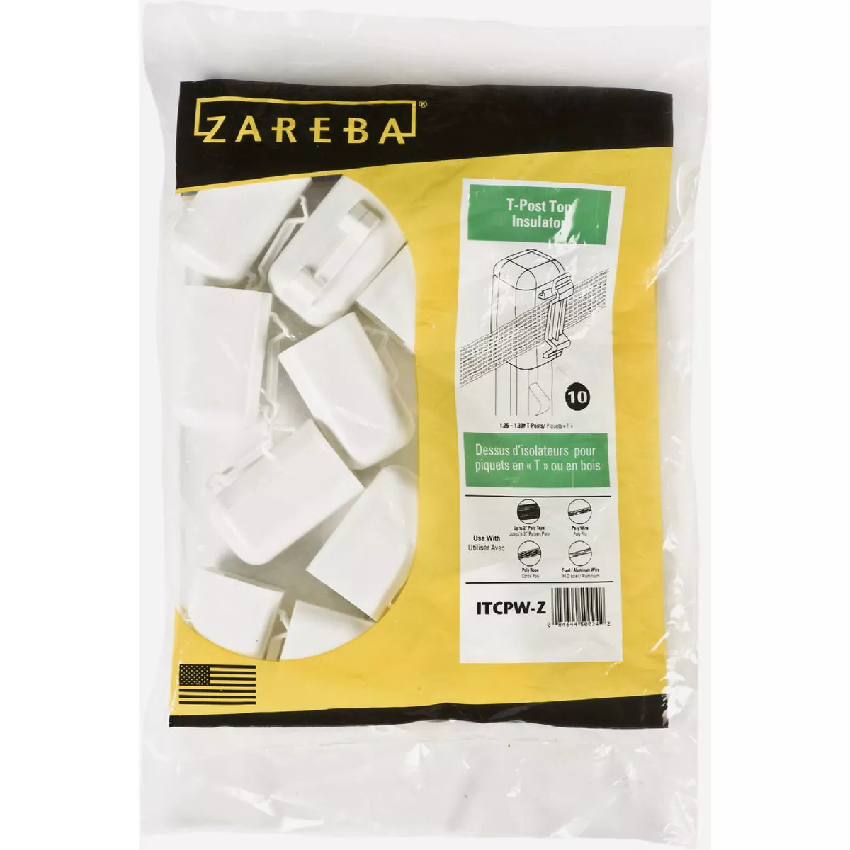 Zareba Systems White T-Post Safety Cap and Insulator (10-Pack)