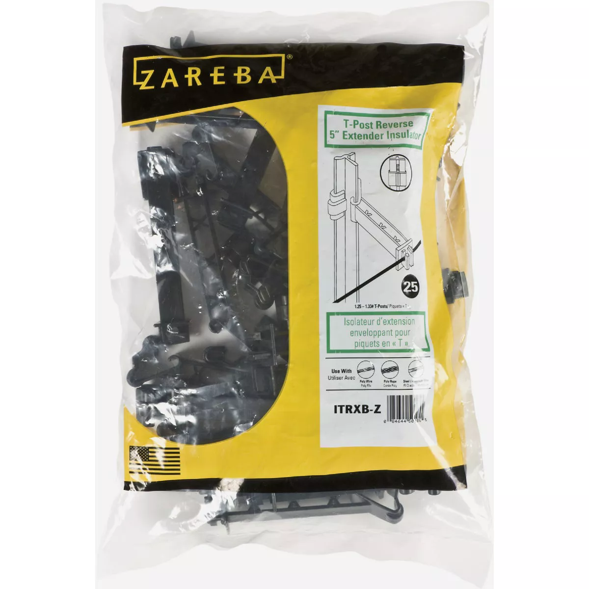 Zareba Systems Black 5 In. Snap-on Reversed Electric Fence Insulator