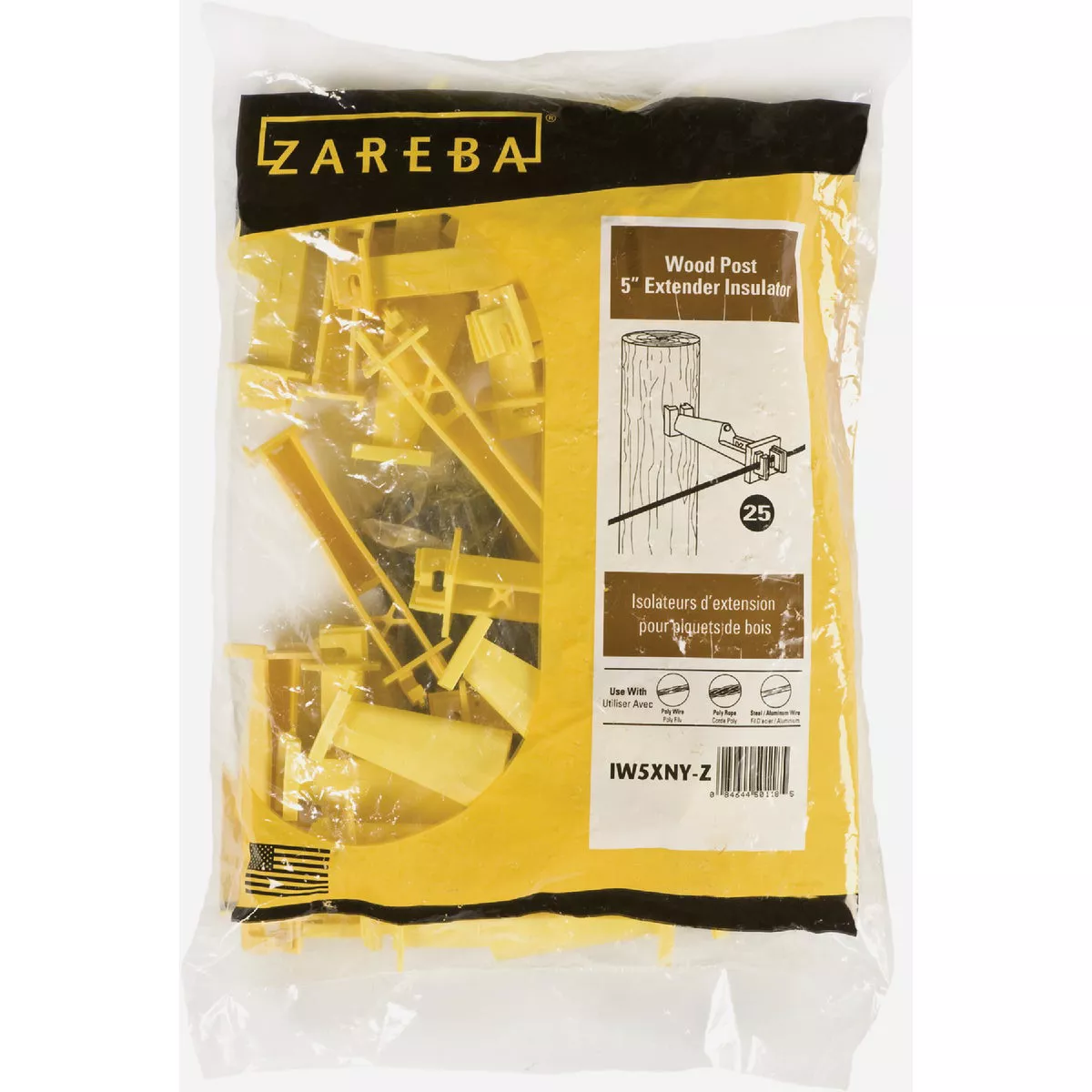 Zareba Systems Yellow 25-Pack Nail-On 5 in. Extender Insulator