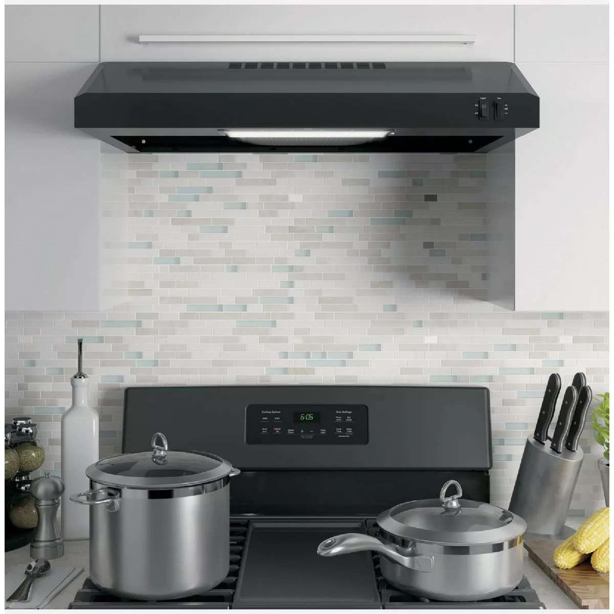 GE 30 In. Under Cabinet Hood, Black - photo 3