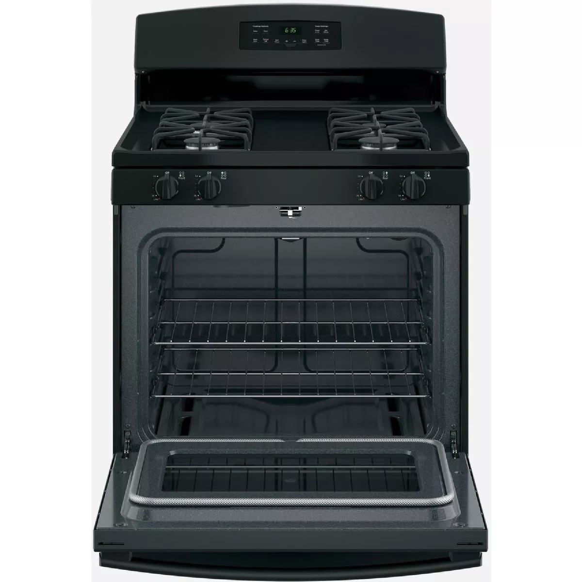 GE 30 In. 5 Cu. Ft. Free-Standing Gas Range, Black - photo 3