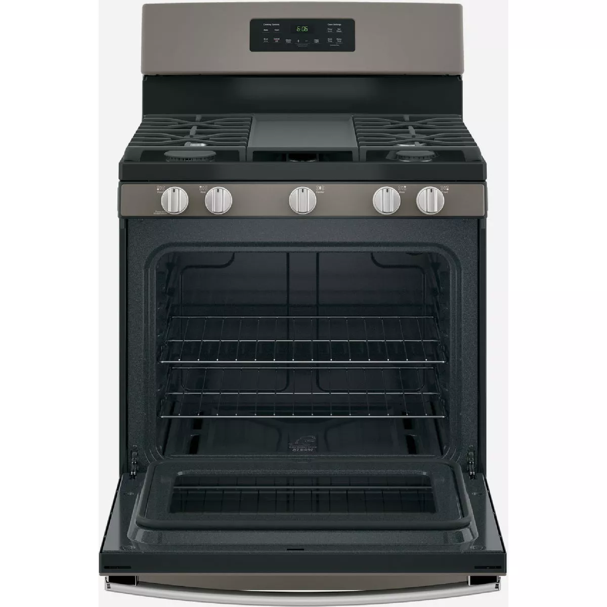 GE 30 In. 5 Cu. Ft. Free-Standing Gas Range with Integrated Griddle, Fingerprint Resistant Slate - photo 2
