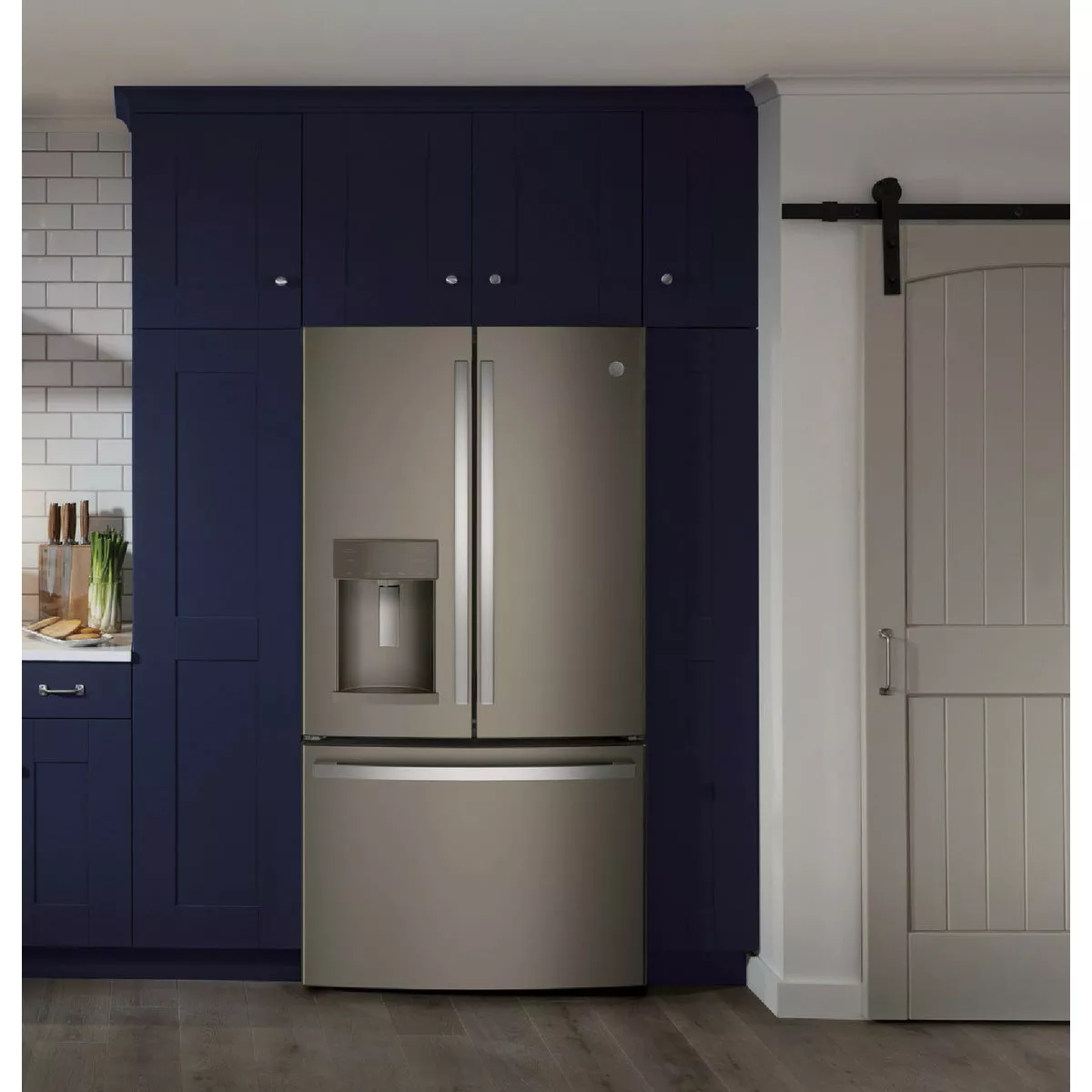 GE 27.7 Cu. Ft. French Door Refrigerator, Fingerprint Resistant Slate - photo 2
