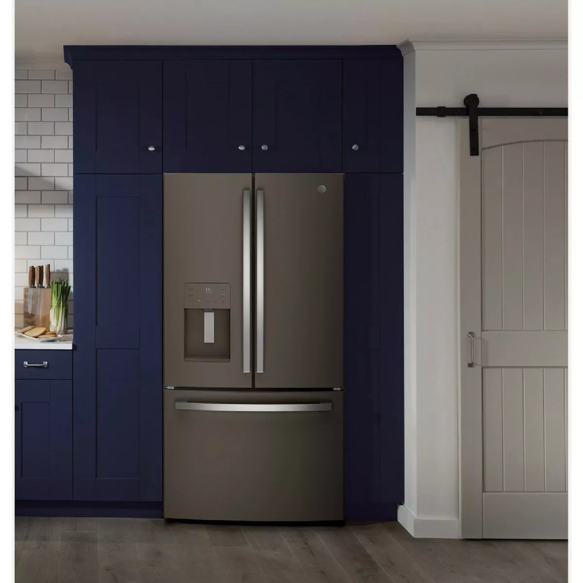 GE 25.7 Cu. Ft. French Door Refrigerator, Fingerprint Resistant Slate - photo 3
