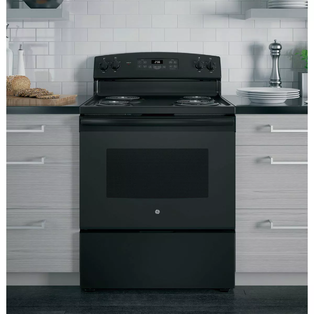 GE 30 In. 5.0 Cu. Ft. Electric Range, Black - photo 2