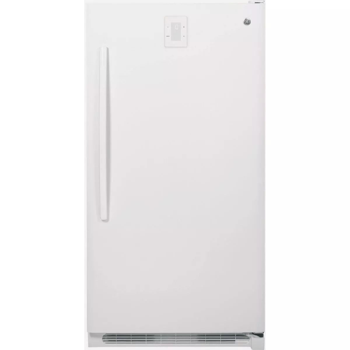 GE 17.3 Cu. Ft. Upright Freezer with Slide-Out Basket, White