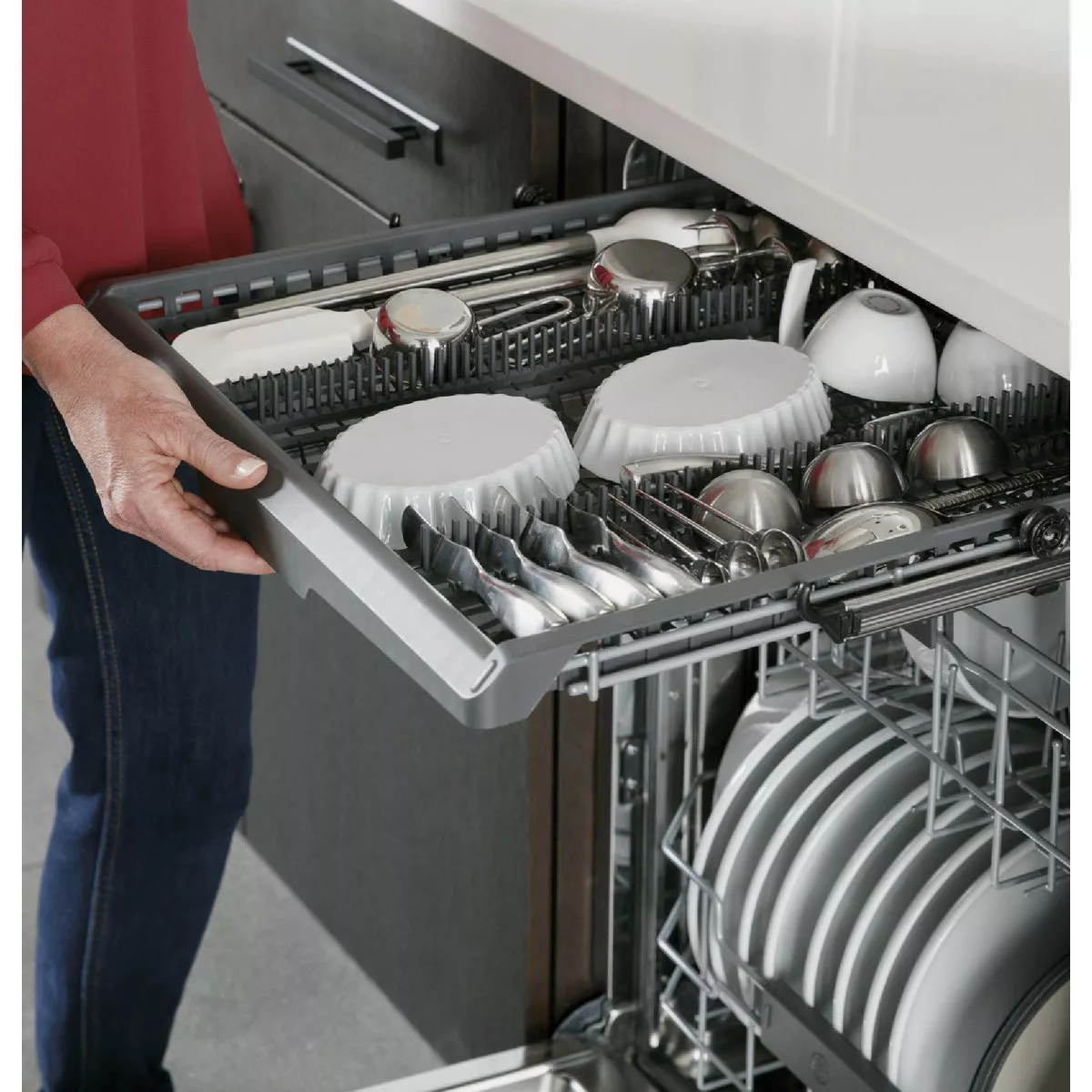 GE Profile 24 In. Top Control Stainless Steel Tub Dishwasher with Sanitize Cycle & Dry Boost with Fan Assist, Fingerprint Resistant Slate - photo 2