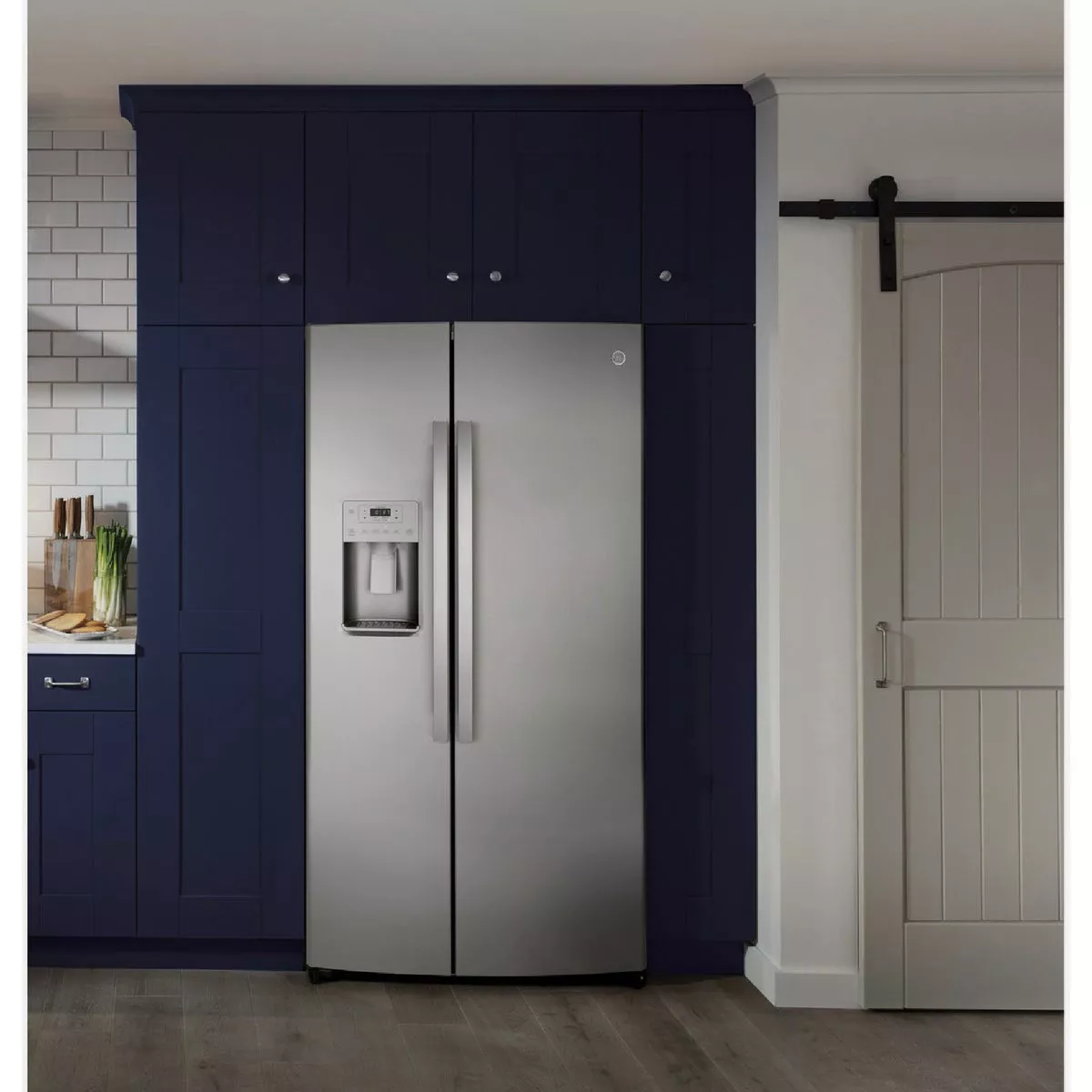 GE 25.1 Cu. Ft. Side-By-Side Refrigerator, Fingerprint Resistant Stainless Steel - photo 2