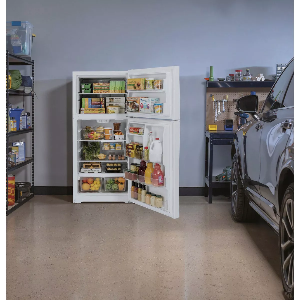 GE 19.2 Cu. Ft. Top-Freezer Refrigerator, White - photo 2