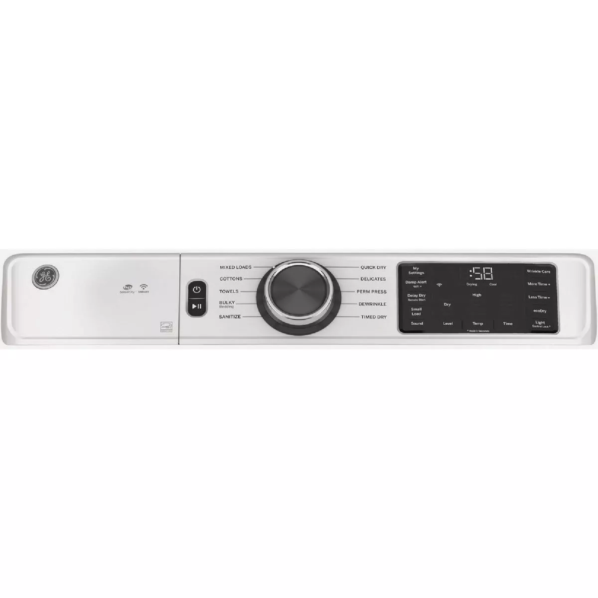 GE 7.8 Cu. Ft. Smart Front Load Electric Dryer with Sanitize Cycle, White - photo 3