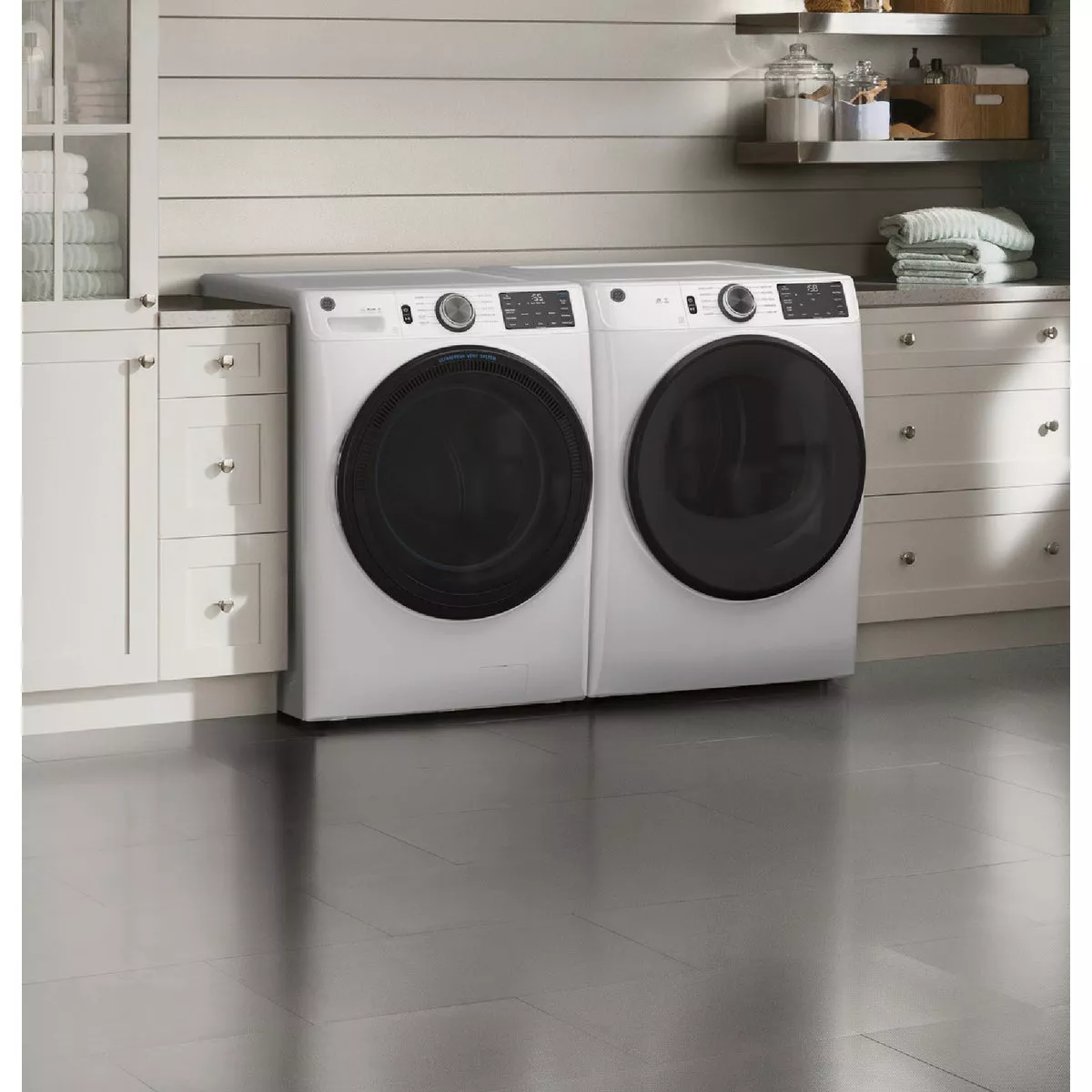 GE 7.8 Cu. Ft. Smart Front Load Electric Dryer with Sanitize Cycle, White - photo 2