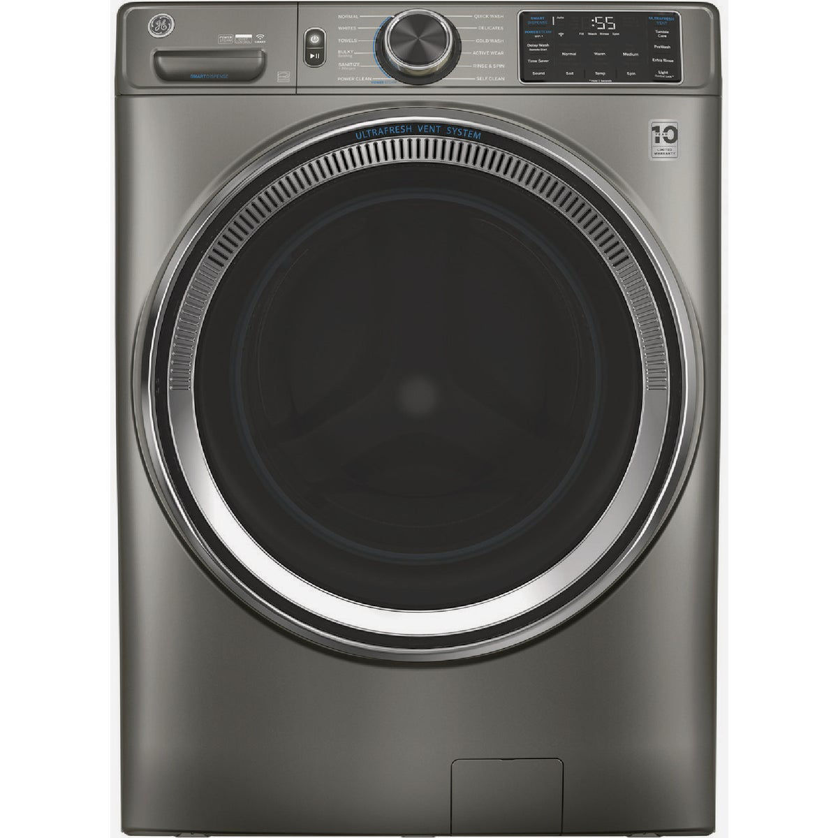 GE 4.8 Cu. Ft. Smart Front Load Steam Washer with SmartDispense