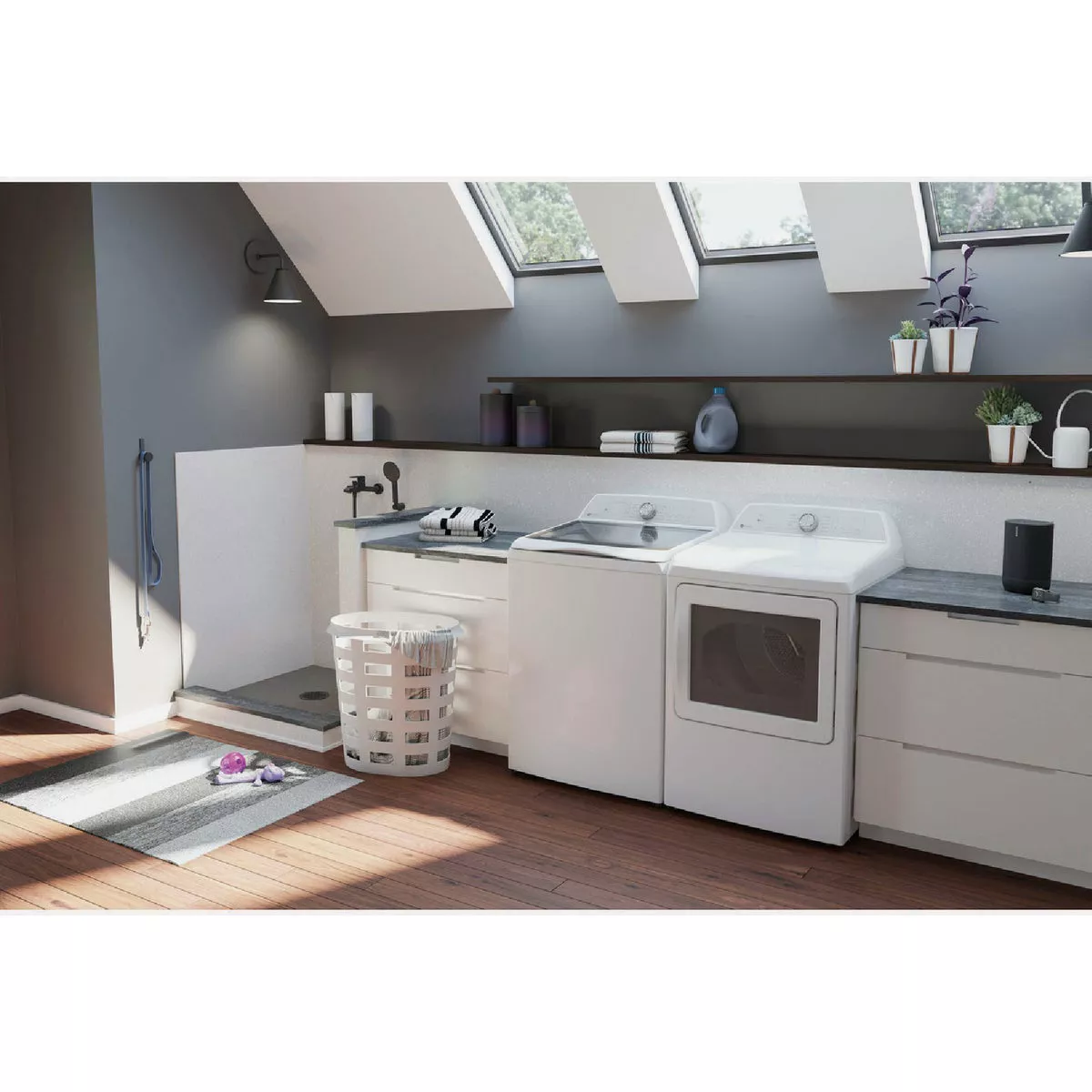 GE Profile 7.4 Cu. Ft. Front Load Electric Dryer with Sanitize Cycle & Sensor Dry, White- - photo 2