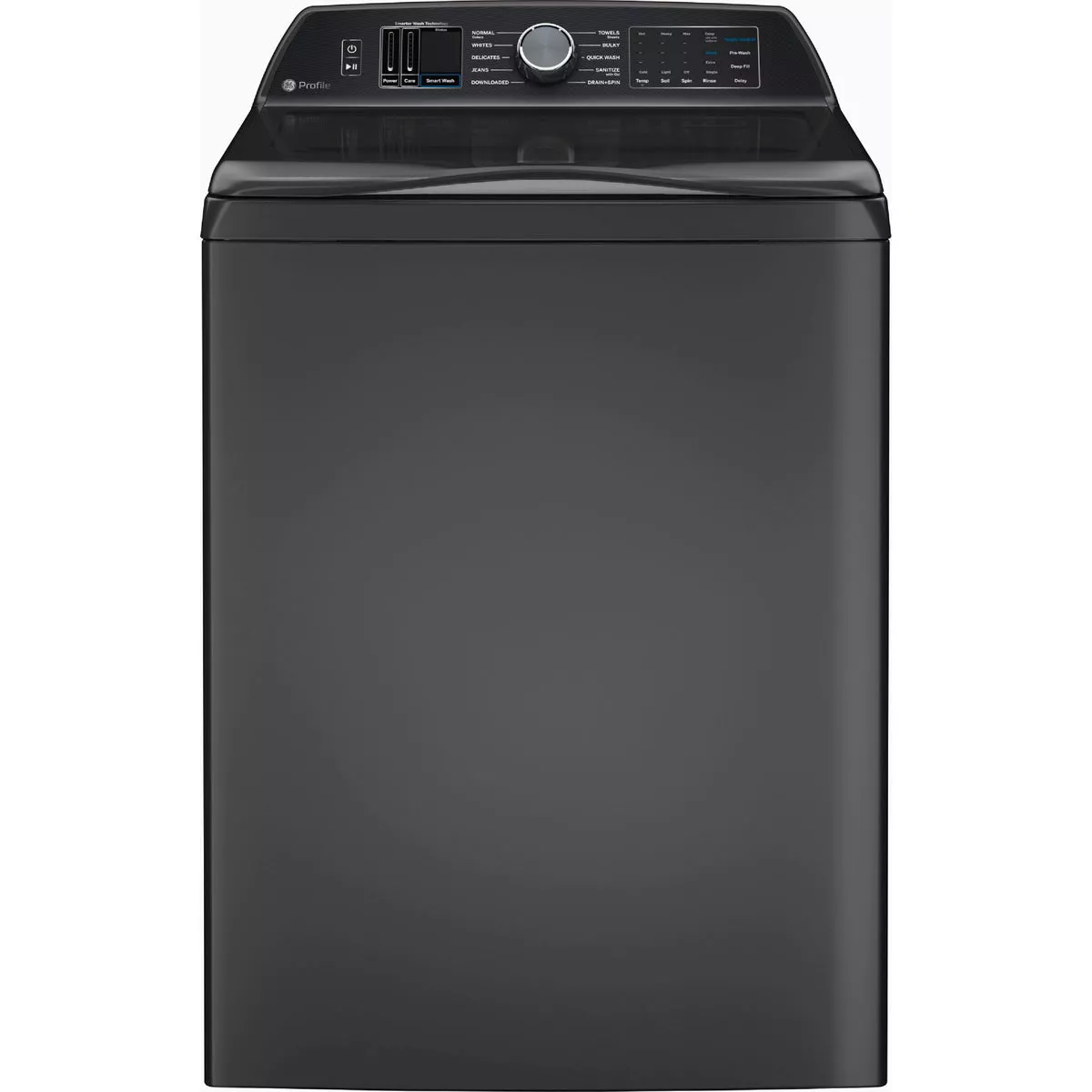 GE Profile 5.4 Cu. Ft. High-Efficiency Smart Top Load Washer with Smarter Wash Technology, Diamond Gray