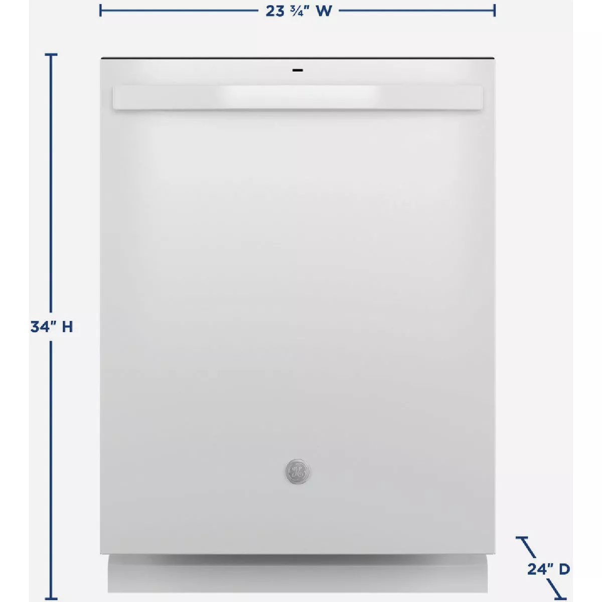 GE 24 In. White Top Control Built-In Dishwasher with Sanitize Cycle & Stainless Steel Interior - photo 3