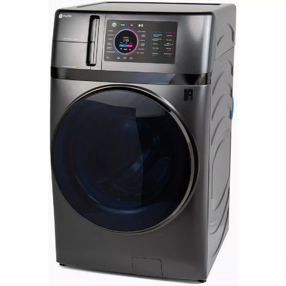 GE Profile 28 In. 4.8 Cu. Ft. UltraFast Combo Front Load Washer Dryer with Ventless Heat Pump Technology, Carbon Graphite - photo 3