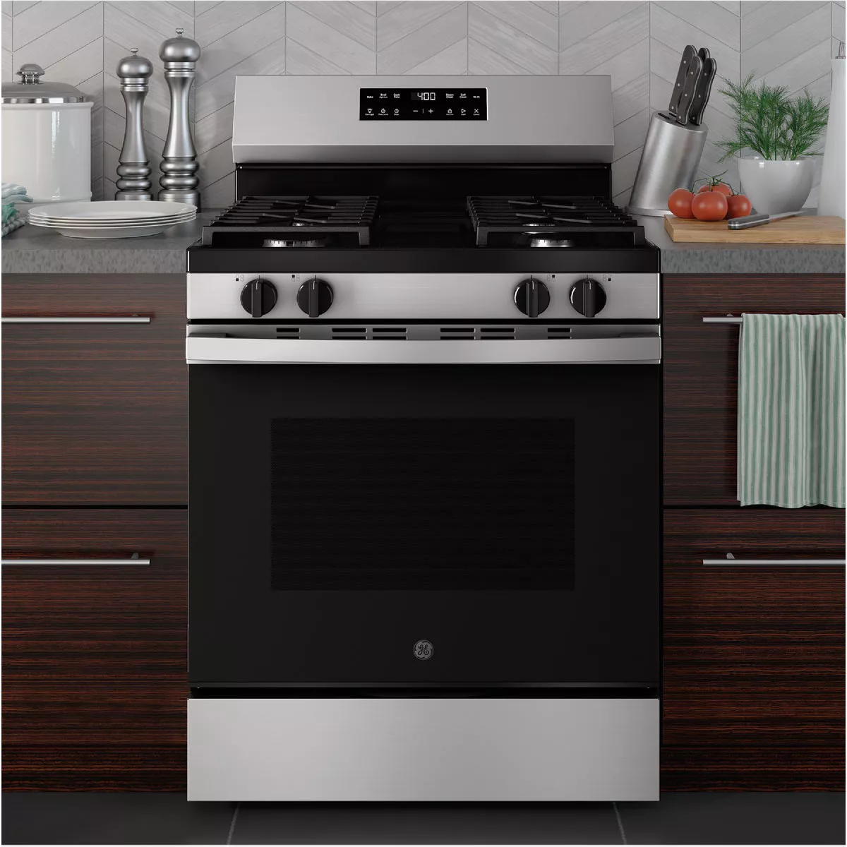 GE 30 In. 5.3 Cu. Ft. Free-Standing Gas Range, Stainless Steel - photo 2