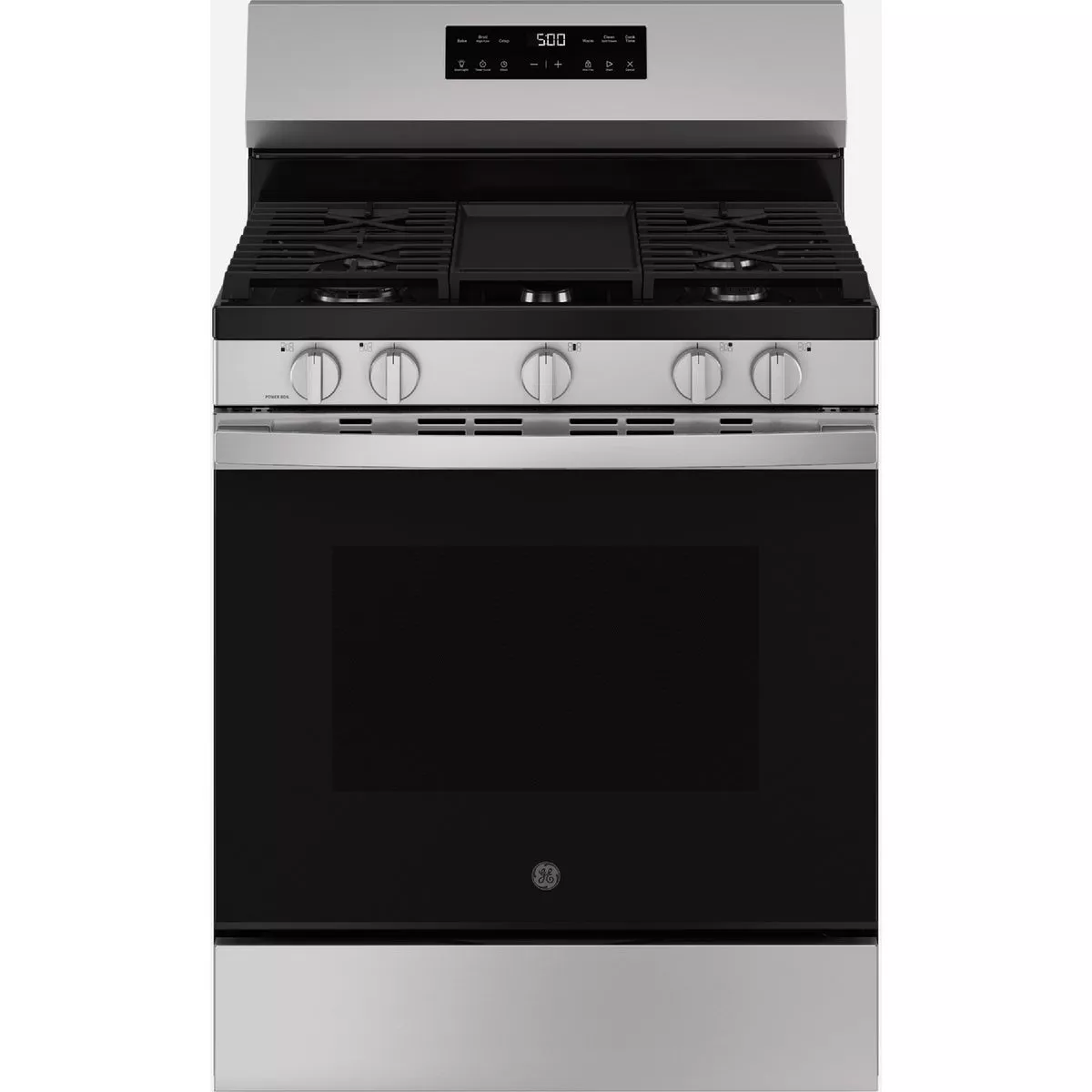 GE 30 In. 5.3 Cu. Ft. Free-Standing Gas Range with Integrated Griddle, Stainless Steel