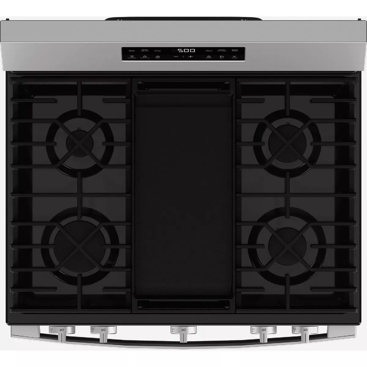 GE 30 In. 5.3 Cu. Ft. Free-Standing Gas Range with Integrated Griddle, Stainless Steel - photo 4