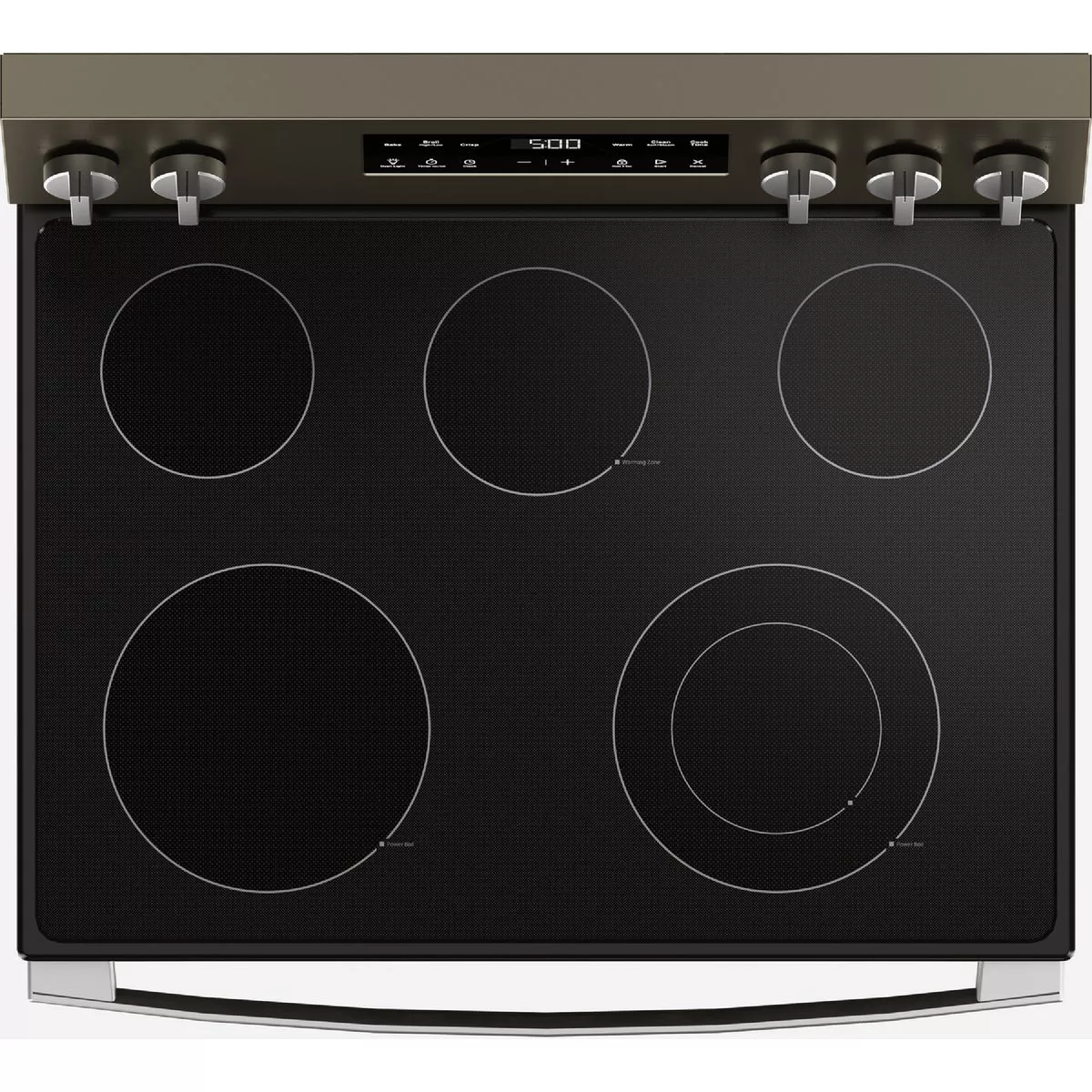 GE 30 In. 5.3 Cu. Ft. 5 Burner Free-Standing Electric Range, Slate with Stainless Steel Handle - photo 4