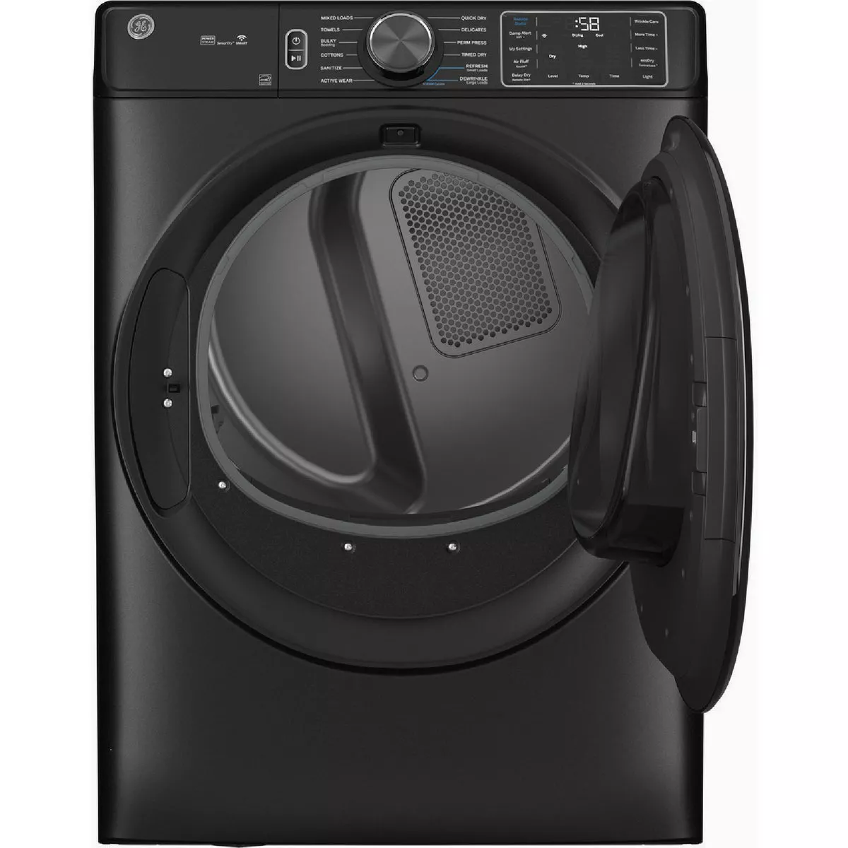 GE 28 In. 7.8 Cu. Ft. Smart Front Load Electric Dryer with Steam & Sanitize Cycle, Carbon Graphite - photo 2