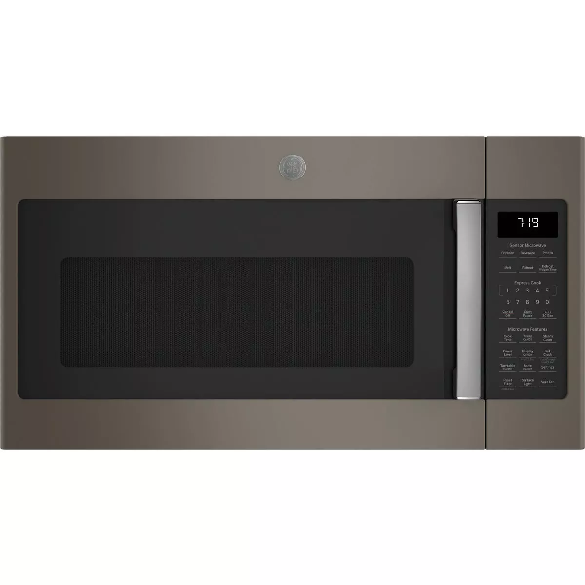 GE 1.9 Cu. Ft. 1000-Watt Over the Range Microwave with Sensor Cooking, Fingerprint Resistant Slate