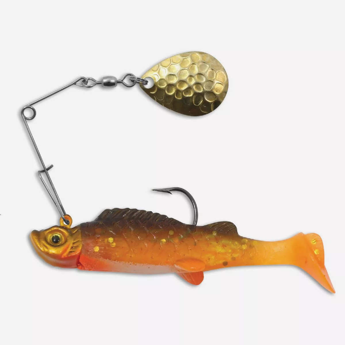 Northland 1/4 Oz. No. 2/0 Gold Shiner Mimic Minnow Spin Fishing Lure
