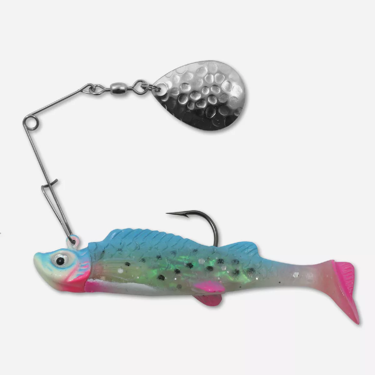 Northland 1/4 Oz. No. 2/0 Glow Rainbow Mimic Minnow Spin Fishing Lure-
